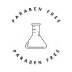 paraben free badge with beaker
