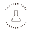 paraben free badge with beaker